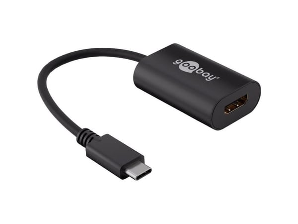 Goobay 38532, USB Type-C, HDMI-utgang, 3840 x 2160 piksler
