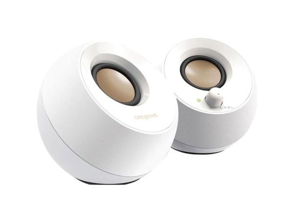 Creative Pebble - Høyttalere - for PC - 4.4 watt (Total) - hvit