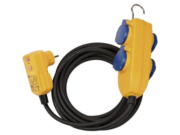 brennenstuhl RCD suojattu johto IP54 Powerblockilla 5m musta H07RN-F 3G1.5 -