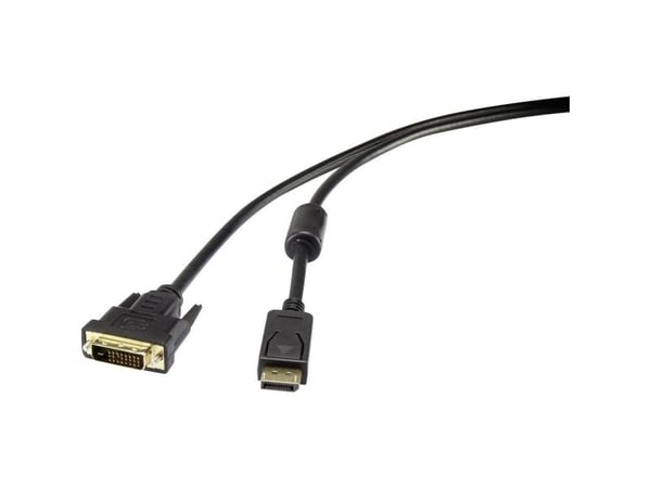 Renkforce RF-4212210, 1,8 m, DisplayPort, DVI, Hankoppling, Hankoppling, Rak