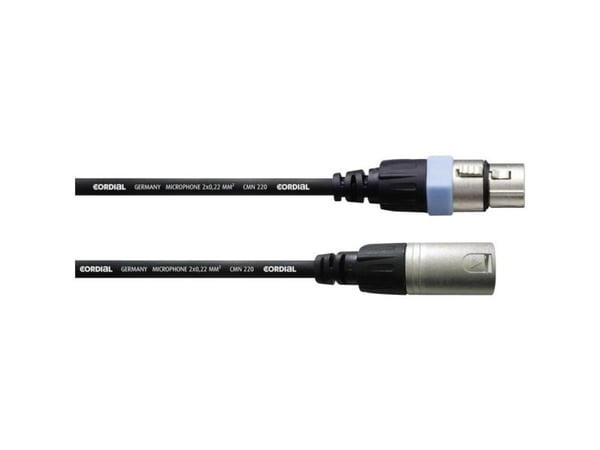 Cordial INTRO CCM 1 FM, XLR (3-pin), Hankjønn, XLR (3-pin), Hunkjønn, 1 m, Svart