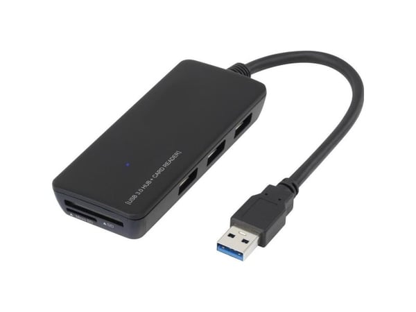 Conrad RF-4027443 kortleser USB 3.2 Gen 1 (3.1 Gen 1) | Svart