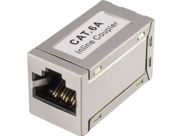 Renkforce RF-4723812, Flat, Hvit, RJ-45, RJ-45, Hunkjønn, Hunkjønn