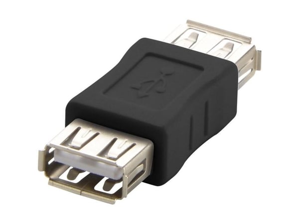 Renkforce RF-4032114, USB 2.0 A, USB 2.0 A, Svart
