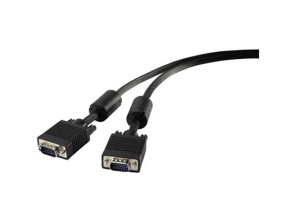 Renkforce RF-4212498, 1.8 m, VGA (D-Sub), VGA (D-Sub), Hanstik, Hanstik, Musta