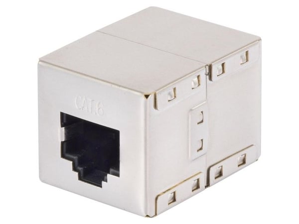 Renkforce RF-4212189, Flat, Metallisk, RJ-45, RJ-45, Hunkjønn, Hunkjønn