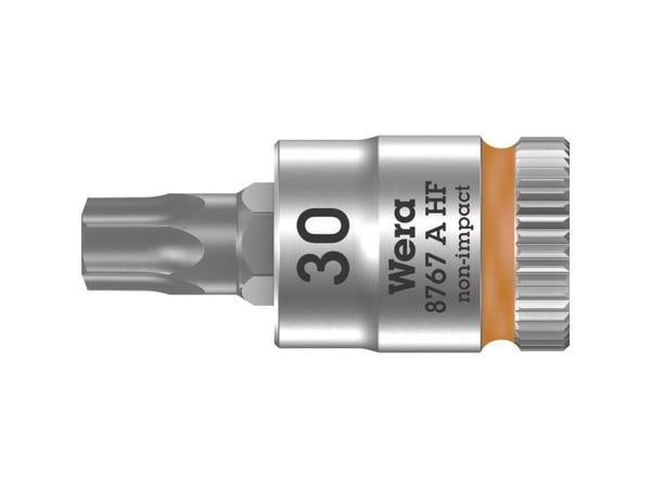 Wera 8767 A HF, 1 stykker, Torx, 1/4", TX30, 28 mm, Tsjekkisk Republikk