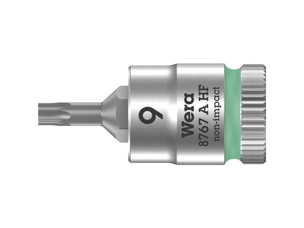 Wera 8767 A HF, 1 stykker, Torx, 1/4", TX9, 28 mm, Tsjekkisk Republikk