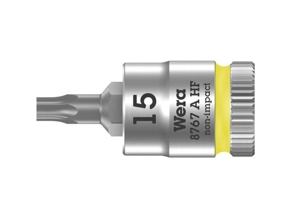 Wera 8767 A HF, 1 stykker, Torx, 1/4", TX15, 28 mm, Tsjekkisk Republikk