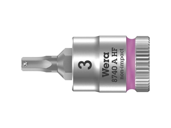 Wera 05003332001, Stikkontakt, 1/4", Metrisk, 1 hoder, 3 mm, 28 mm