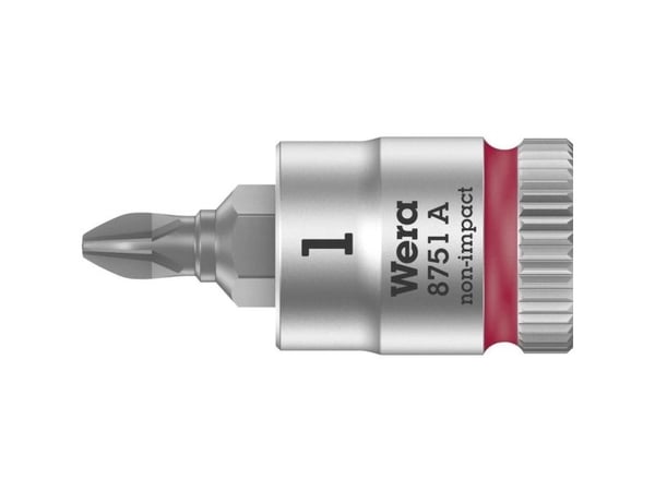 Wera 8751 A, 1 stykker, Philips, 1/4", PH 1, 28 mm, Tsjekkisk Republikk