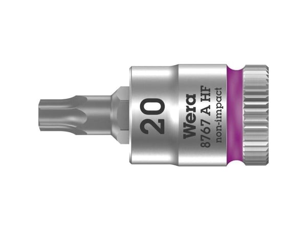 Wera 8767 A HF, 1 stykker, Torx, 1/4", TX20, 28 mm, Tsjekkisk Republikk