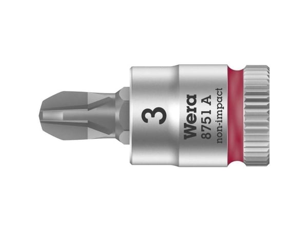 Wera 8751 A, 1 stykker, Philips, 1/4", PH 3, 28 mm, Tsjekkisk Republikk