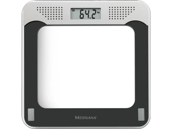Medisana Digitaalinen henkilövaaka PS 425 Punnituskapasiteetti (max.)=180 kg Musta, harmaa, lasi (40448)