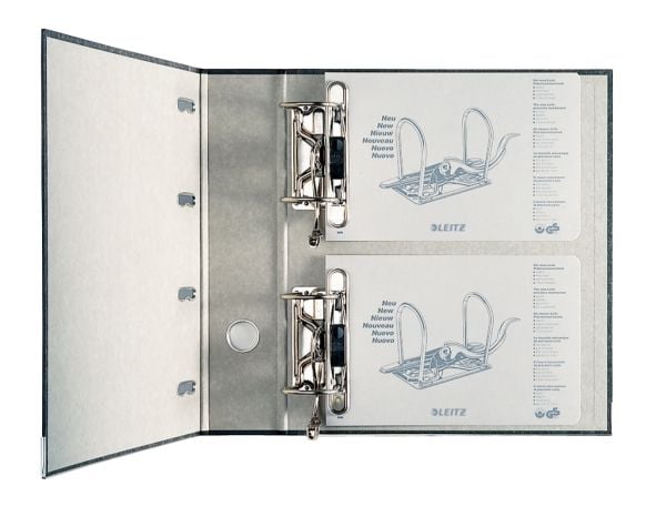 Leitz 180° - Hevarmbuefil - bokryggbredde: 75 mm - for A5 (148 x 210 mm) - kapasitet: 1000 ark - landskap - marmorsvart