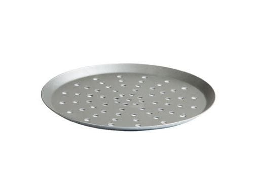 Pizzapan Ø29x1.3 cm med Kant Perforeret Aluminium,stk