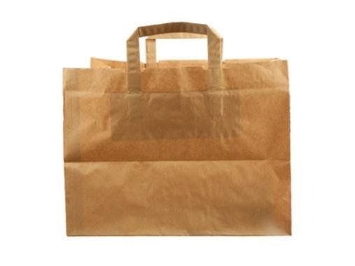 Bærepose 21 ltr 320x220x260 mm FSC 80 gr med Hank Papir Brun,175 stk/krt