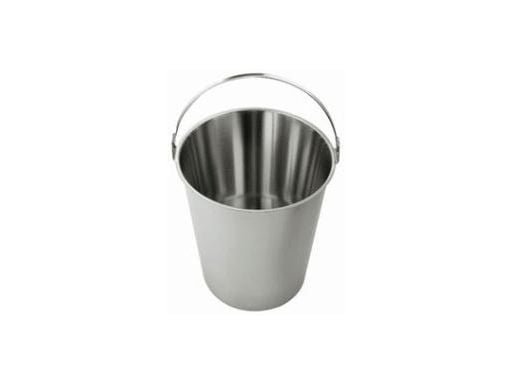 Spand 12 ltr Ø30x27 cm med Hank Rustfrit stål,1 stk.
