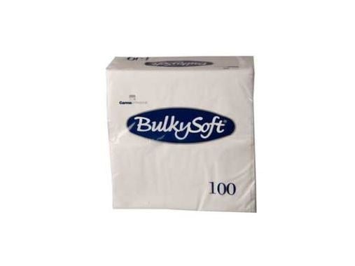 Serviet BulkySoft 40x40 cm 3-lag 1/8-falset Hvid,100 stk/pk