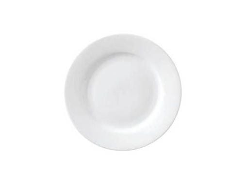 Tallerken flad med fane Superwhite Ø17 cm Porcelæn Hvid,stk