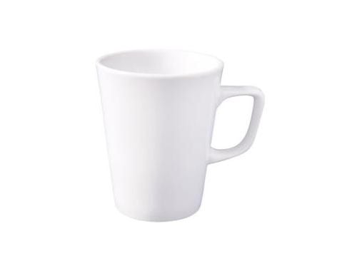 Krus Latte med Hank Superwhite 34cl Ø8.6xH11 cm Porcelæn Hvid,12 stk/krt