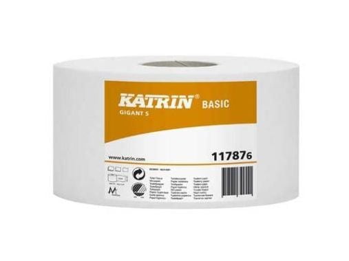 Toalettpapper Jumbo Katrin 1-lagers 265 m Natur, 12 rullar/krt
