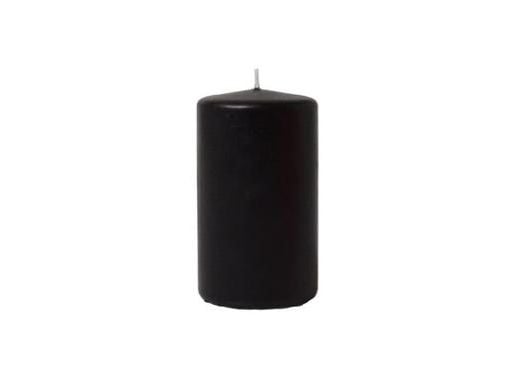Bloklys Ø60x120 mm Brændetid 40 timer Sort,stk