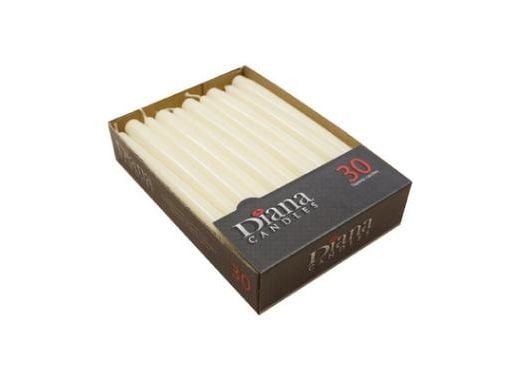 Antiklys Ø22x245 mm Brændetid 7.5 timer Elfenben,4 pk x 30 stk/krt Antiklys Ø22x245 mm Brændetid 7.5 timer Elfenben,4 pk x 30 stk/krt