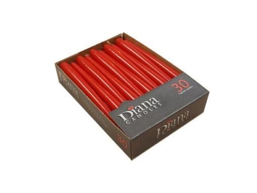 Antiklys Ø22x245 mm Brændetid 7.5 timer Rød,30 Stk/pk