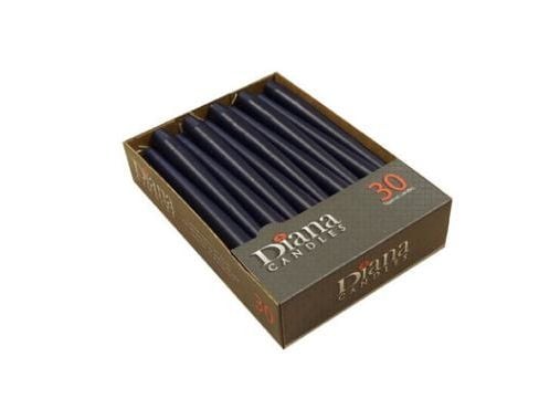 Antiklys Ø22x245 mm Brændetid 7.5 timer Mørkeblå,4 pk x 30 stk/krt