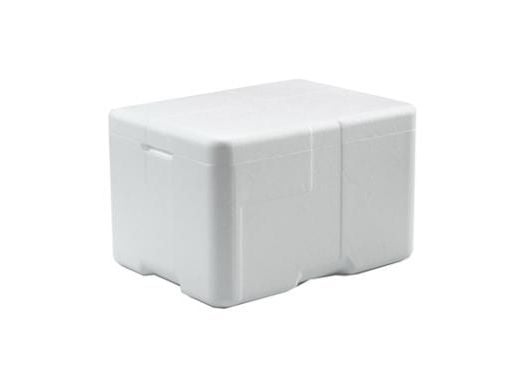 Termokasse med låg EPS 40x30x25 cm 17 ltr. hvid