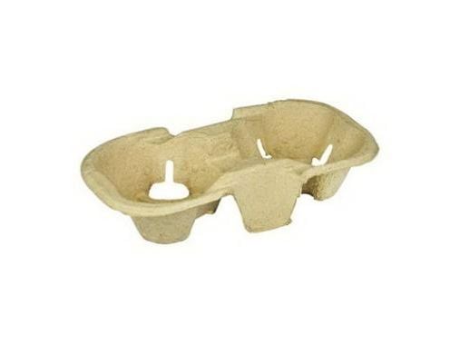 Kopholder, papir/cellulose/papir naturlig, For 2 cups kasse a 540 enheder, palle 36 kartoner Nature