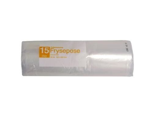 Frysepose Catersource 15 ltr 400x600 mm 34my med Skrivefelt LDPE,15 rl x 50 stk/krt