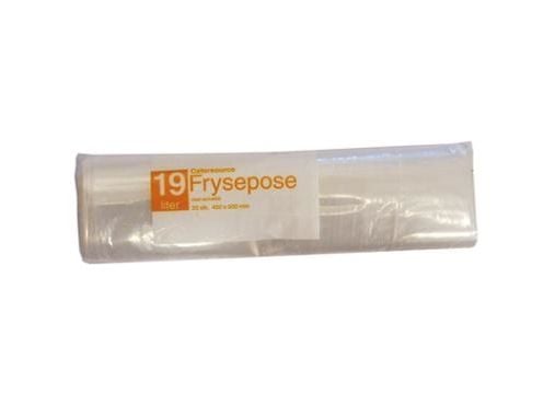 Frysepose Catersource 19 ltr 450x600 mm 38my med Skrivefelt LDPE,20 Stk/rl - (20 stk.)