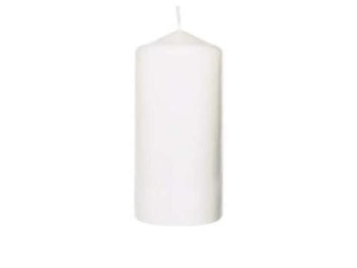 Bloklys Ø60x130 mm Brændetid 30 timer Hvid,stk