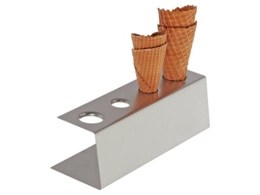 Holder 9.5x27.5x9 cm 4 huller Rustfri stål til Isvafler,12 stk/pk