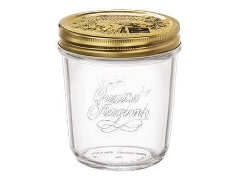 Sylteglas Quattro Stagioni 200 ml Ø8.9x8.6 cm med Låg,12 stk/krt