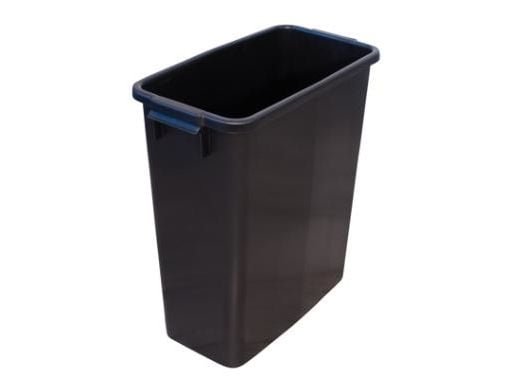 Affaldsbeholder 60 ltr. 56x28x60 cm sort plast - Ikke fødevaregodkendt