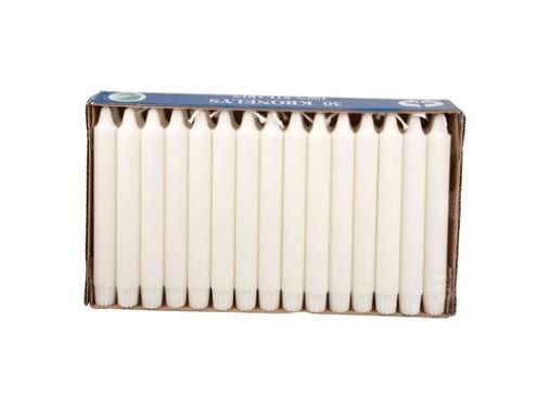 Kronelys Ø22x200 mm Brændetid 7 timer Hvid - (30 stk.) Kronelys Ø22x200 mm Brændetid 7 timer Hvid - (30 stk.)