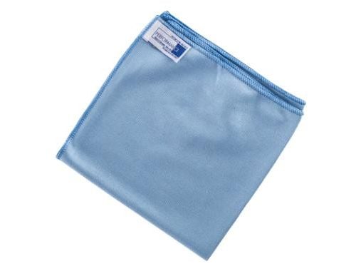 Microfiberklud 40x40cm blå til glasrengøring,20 pk x 10 stk/krt