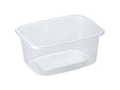 Duni Fixpack - Madopbevaringsbeholder - 500 ml - rektangulær - engangs - gennemsigtig (pakke med 50)