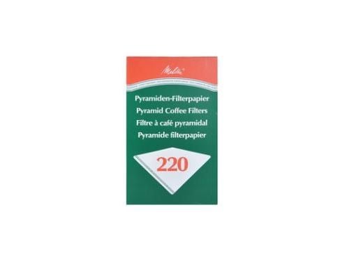 Pyramidefilter Nr. 220 Hvid,2 pk x 100 stk/krt