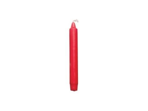 Kronelys Ø23x200 mm Brændetid 8 timer Overdryppede Stearin Rød,30 Stk/pk