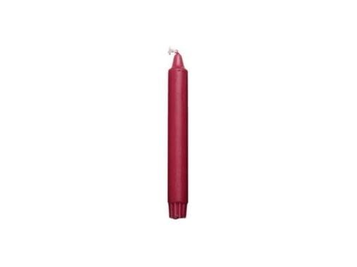 Kronelys Ø23x200 mm Brændetid 8 timer Overdryppede Stearin Bordeaux,30 stk/pk