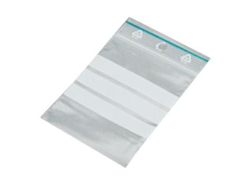 Lynlåspose 60x80 mm 50 my med Skrivefelt LDPE,10 ps x 100 stk/pk