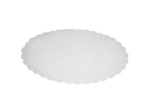 Fatpapper 19x29 cm oval präglad vit, 500 st/fp