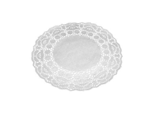 Kakkupaperi Ø24 cm pyöreä rei'itetty valkoinen,4 kpl x 500 kpl/krt