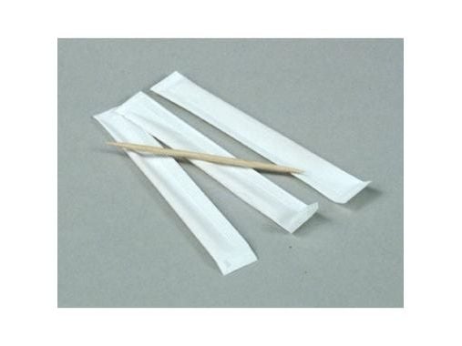Tandstik 65 mm Spids i begge ender Enkeltpakket Træ i Papir,1000 stk/pk