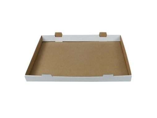 Transportæske 600x430x50 mm Brun/Hvid Kagemandsstr,25 stk/krt