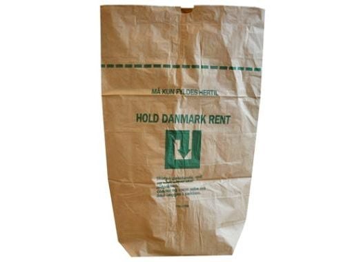 Papirsæk 125liter B700xL1100mm 2-lag Brun,50 stk/krt